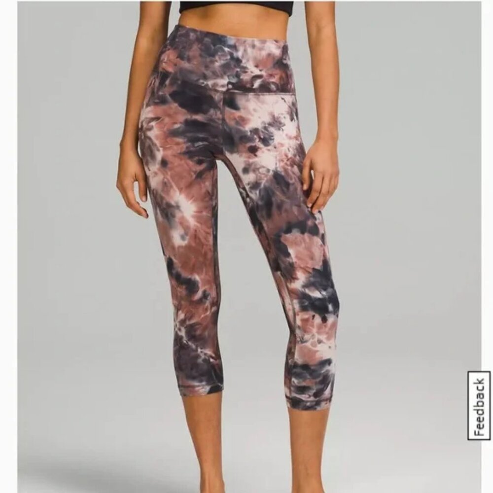 Lululemon Align High-Rise Crop 21" Diamond Dye Smokey Topaz Graphite Grey